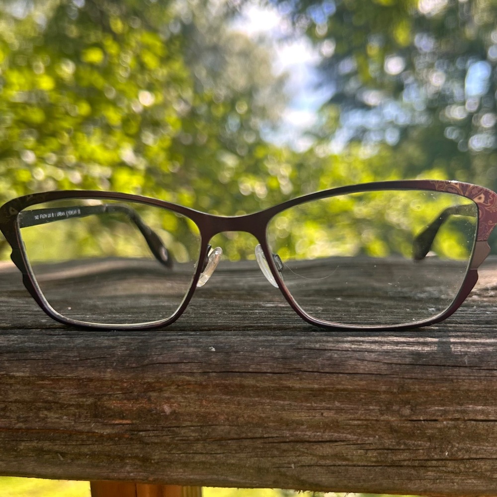 Fysh UK Eyeglasses 3564‎ 54-16-140 Purple Designer Boho Chic Frames - Picture 2 of 4
